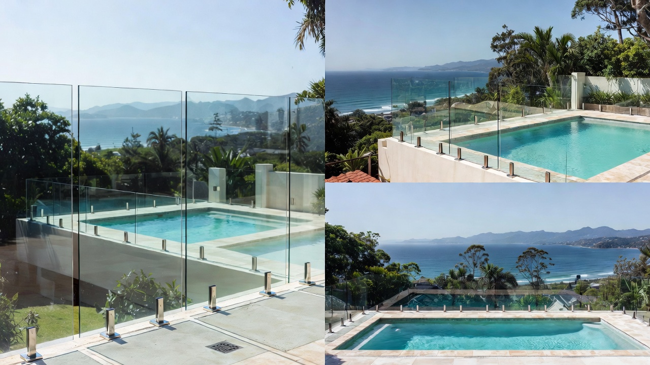 Modern pool area with unobstructed views Noosa